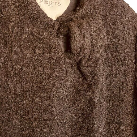 Ports 1961 Wool Blend Logo Plaque Single Breasted Coat - Picture 5 of 12